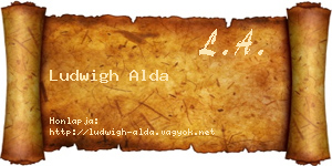 Ludwigh Alda névjegykártya